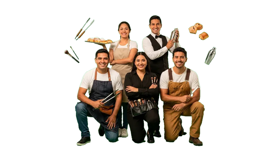 Profesionales de distintos oficios que estudian en Sably desde Argentina
