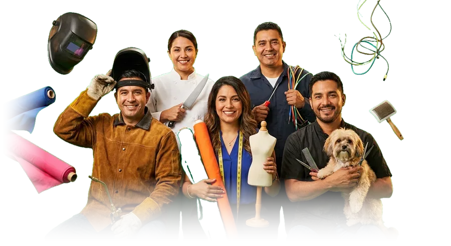 Profesionales de distintos oficios que estudian en Sably desde Chile
