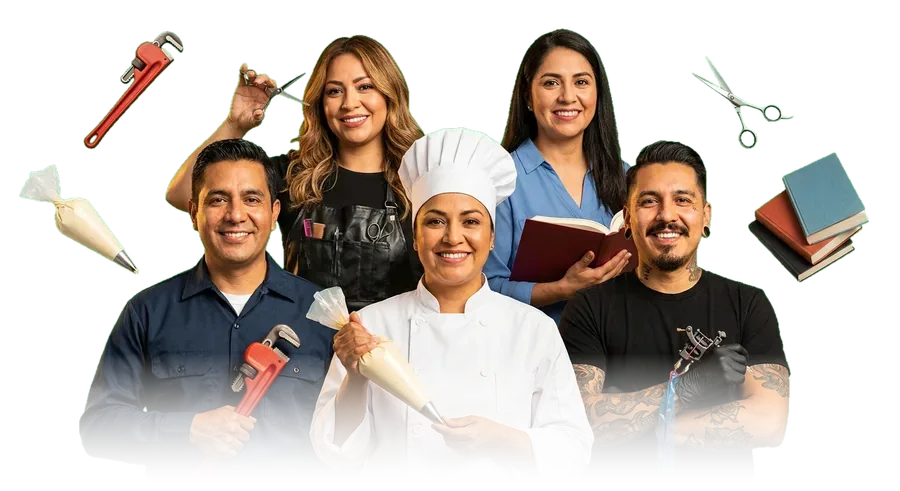 Profesionales de distintos oficios que estudian en Sably desde España