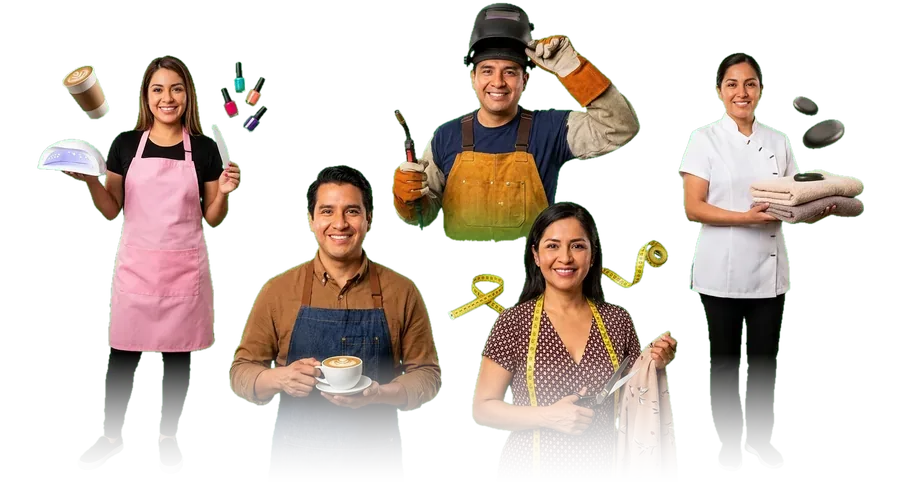 Profesionales de distintos oficios que estudian en Sably desde Perú